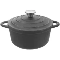 Orion Marmite en fonte Marmite en fonte avec couvercle lourde 20 cm 2,7l