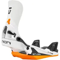Union - Fixations de snowboard all-mountain à entrée rapide - Atlas Step On White Orange pour Homme - Taille 44-46 - Blanc
