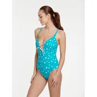 Vivid Maillot de bain bleu néon / blanc