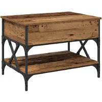 vidaXL Table basse en vieux bois 70x50x50cm bois composite