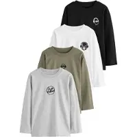 Next T-Shirt gris chiné / kaki / noir / blanc