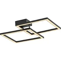 JUST LIGHT Plafonnier LED 14708-18, 20 W, 3000 K, 2690 lm, IP20, noir