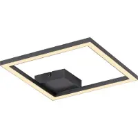 JUST LIGHT Plafonnier LED 14707-18, 10 W, 3000 K, 1370 lm, blanc chaud, IP20, noir