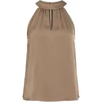 Vila Ravenna Halterneck Top/oc Sleeveless Blouse Marron 44 Femme
