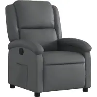 vidaXL Fauteuil relax gris similicuir