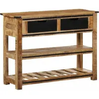 vidaXL Table console 100x35x75 cm bois de manguier massif
