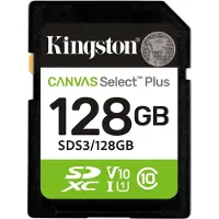 Kingston 128gb Sdxc Canvas Select Plus Gen3 150 Mb/s C10 Uhs-i U1 V10 Memory Card Clair