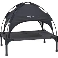 vidaXL Lit pour chien noir 62 x 48 x 61 cm en acier