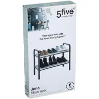5 Five Jano étagère à chaussures, bois et métal, beige, L 71,5 x l 34 x H 57,5 cm