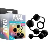 Anal Adventures L - plug anal perlé - silicone noir