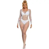 Subblime 952396 - combinaison brillante à strass (blanc) - S-L