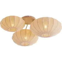 QAZQA Plafonnier Japandi beige 3 lumières - Multi Bida