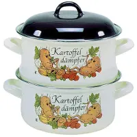 Kruger Karl Krüger Casserole à induction Pommes de terre à la vapeur Décor émail KR20K