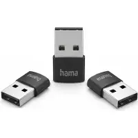 Hama Adaptat. USB-C, f. mâle USB-A - port USB-C, ss câble, 480 Mbit/s, 3 p.