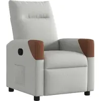 vidaXL Fauteuil relax gris nuageux Tissu