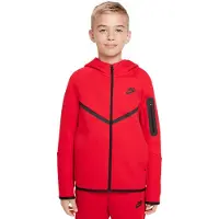 Nike Tech Fleece Full Zip Hoodie Junior - Rouge, Rouge
