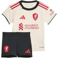 Adidas Liverpool Fc 25/26 Away Kit Bébé - Jerseys/Réplicas, Blanc - Taille 63 - 68 CM - Poly Mesh