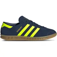 Adidas Hamburg, couleur bleu nuit avec accents jaune soleil et doré métallisé (pour femmes) - Pointure européenne 36 2/3