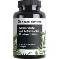 Natural Elements Gélules de chardon-Marie à l'artichaut et au pissenlit - 120 gélules (pour 4 mois)