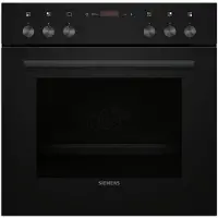 Siemens EQ110KAVB Kit de cuisson encastrable 60 cm Chauffage rapide, chaleur tournante 3D Zone de cuisson double circuit 21 cm, zone de rôtissage commutable