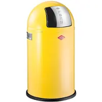 Wesco Collecteur de déchets PUSHBOY JUNIOR 175531-19 en LEMONYELLOW de 22 litres / Poubelle / Poubelle