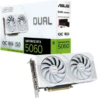 Asus Dual Geforce Rtx 5060 Oc 8gb Gddr7 Graphic Card Argenté