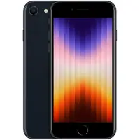 Apple iPhone SE (3rd Gen) (64 Go, Minuit, 4.70", SIM + eSIM, 5G), Téléphone portable, Noir