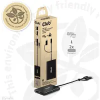 Club 3D Club3d CLUB3D Séparateur vidéo USB Type-C (avec adaptateur USB Type-A) vers double DisplayPort(4K60Hz)