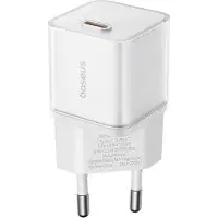 Baseus GaN5S, 20W, 3A, 1 x USB-C, blanc (20 W), Chargeur USB, Blanc