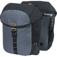 Basil Sacoche double "Miles MIK 2.0" Volum black slate