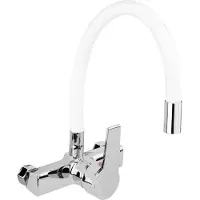 TRIZERATOP Robinet de cuisine, mural flexible, blanc