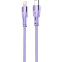 Tellur Silicone Type-C vers Lightning Câble PD30W 1m violet (1 m, USB 3.2 Gen 2, 30 W)