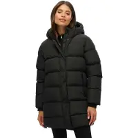 Superdry pour femme. W5012003A Manteau de sport noir (XXS), Casuel, Polyester