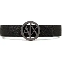 Armani Exchange pour femme. 9411180A87742520 Ceinture noire (70cm), Casuel, Synthétique, Imitation cuir