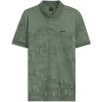 BOSS pour homme. 50548325 Polo Clash PLKT vert (L), Casuel, Polyester, Manche courte
