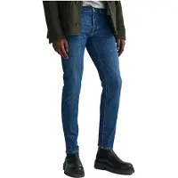 Gant pour homme. 1000264 Jeans Extra Slim Fit Active Recover blue (38/30), Bleu, Casuel, Coton, Denim