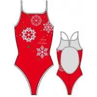Turbo Snow Christmas Swimsuit Rouge L Femme