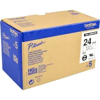 Brother HG-251v5 - (24 mm x 24 mm) - Noir sur blanc - Ruban