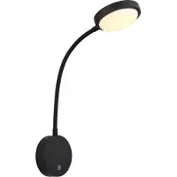 Globo Pegasi LED Wandleuchte 0,90W Warmweiss Schwarz Matt, Metall Ø8cm 24103WA (110 lm)