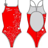 Turbo Stars Christmas Swimsuit Rouge S Femme