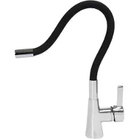 TRIZERATOP - Mélangeur lavabo flexible - Haute fonctionnalité avec un bec haut - Design unique - Blanc