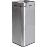 MAUL Poubelle MAULprime 30 l en acier inoxydable 25,1 x 25,1 x 60,4 cm argent