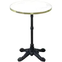 Ebuy24 Trine table de café Ø60 cmReproduction marbre blanc.