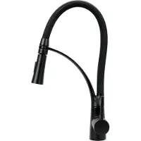 Fala Robinet de cuisine professionnel flexible noir 75884