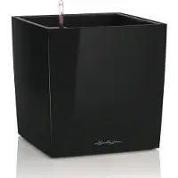 Lechuza Cube Premium 30 - Kit Complet, Noir Brillant 30 Cm