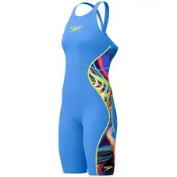 Speedo Fastskin Lzr Pure Intent 2.0 Open Back Competition Swimsuit Bleu UK 23 Femme