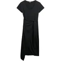 Superdry Slub Wrap Short Sleeve Dress Noir S Femme