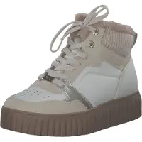 Marco Tozzi Chaussures de marche pour femme , bottines à lacets, couleur beige, style décontracté
