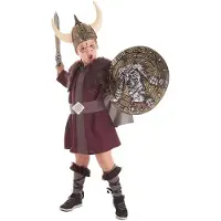 Creaciones Llopis Viking With Helmet Kids Costume Marron 3-5 Years Enfants