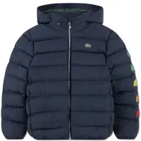 Lacoste Kids Croc Patches Puffer Jacket Bleu 5 Years Enfants